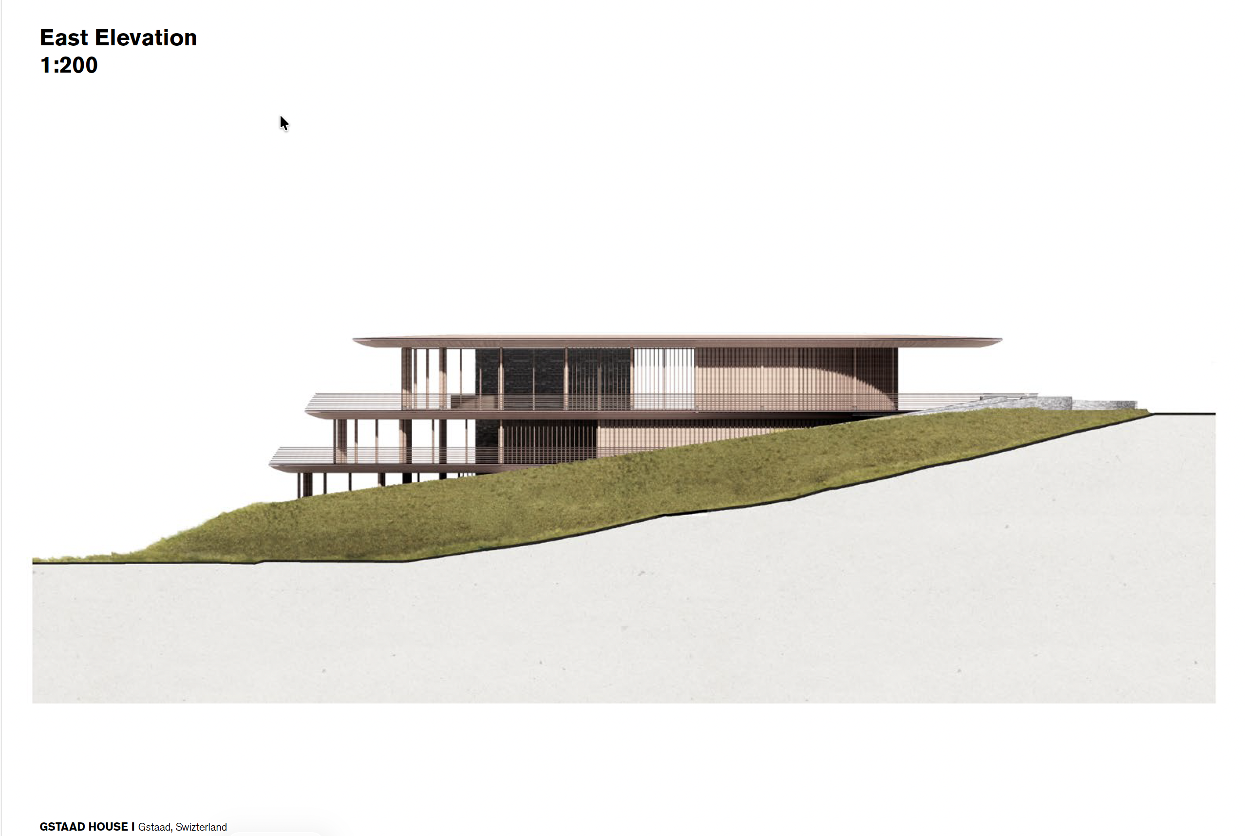 East elevation study of Gstaad House
