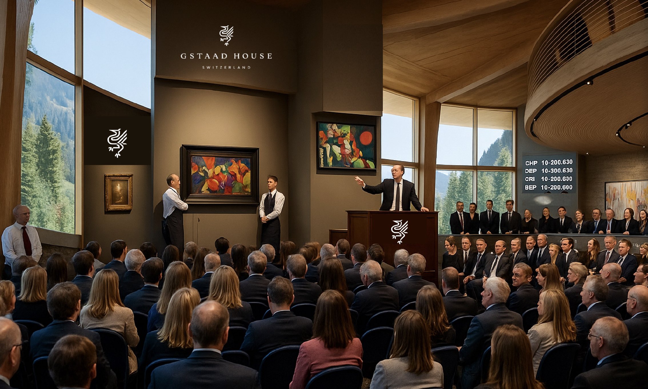 Auction and cultural forum at Gstaad House