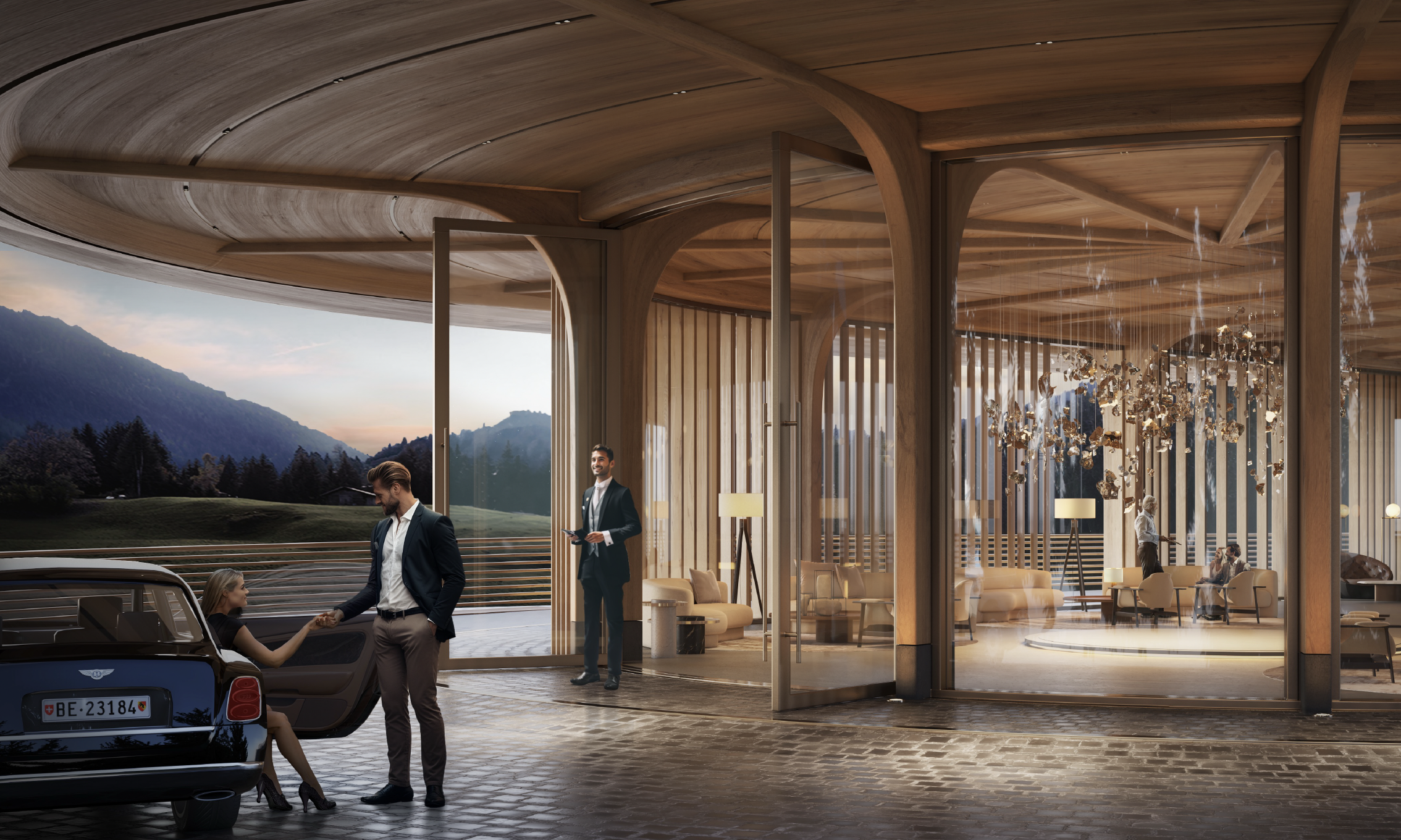 Private arrival and welcome at Gstaad House