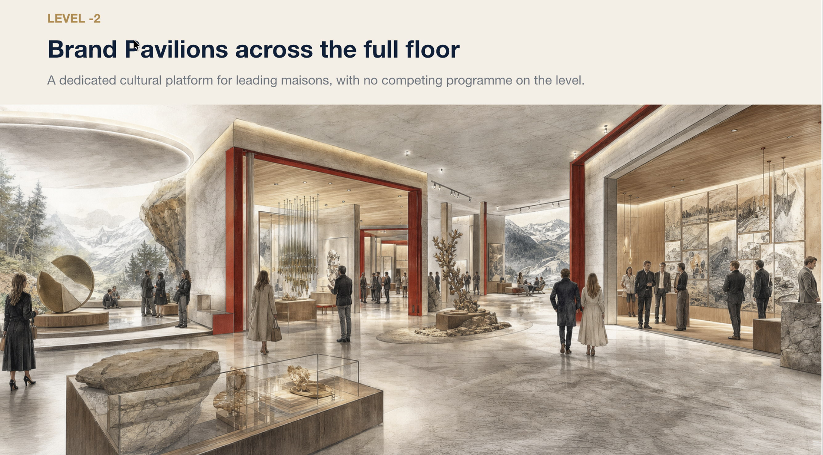 Brand Pavilions programme across the full floor
